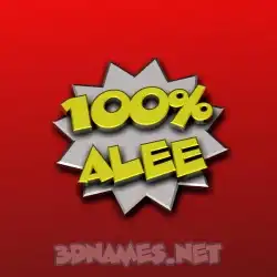 alee in 100 Percent style - 3D name wallpaper