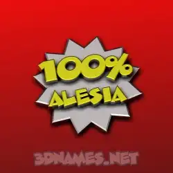 alesia in 100 Percent style - 3D name wallpaper