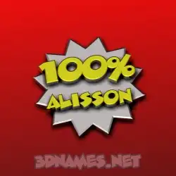 alisson in 100 Percent style - 3D name wallpaper