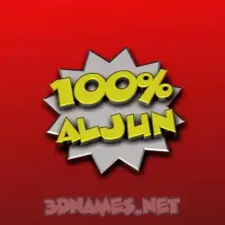 aljun in 100 Percent style - 3D name wallpaper