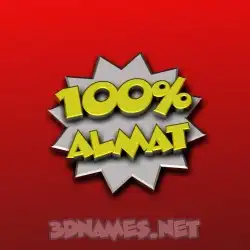almat in 100 Percent style - 3D name wallpaper