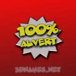 alvert in 100 Percent style - 3D name wallpaper