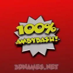 ambybasu in 100 Percent style - 3D name wallpaper