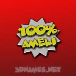 ameli in 100 Percent style - 3D name wallpaper