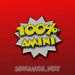 amini in 100 Percent style - 3D name wallpaper