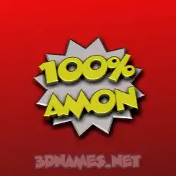 amon in 100 Percent style - 3D name wallpaper
