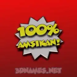 amsikan in 100 Percent style - 3D name wallpaper
