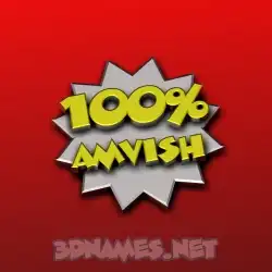 amvish in 100 Percent style - 3D name wallpaper