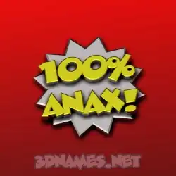 anax in 100 Percent style - 3D name wallpaper