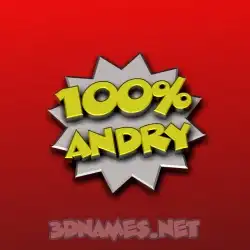 andry in 100 Percent style - 3D name wallpaper