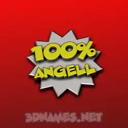 angell in 100 Percent style - 3D name wallpaper