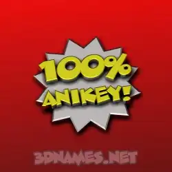 anikey in 100 Percent style - 3D name wallpaper
