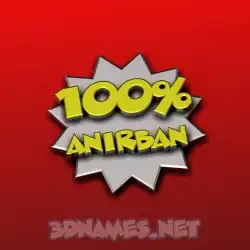 anirban in 100 Percent style - 3D name wallpaper