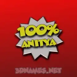 anitya in 100 Percent style - 3D name wallpaper