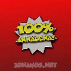 annalena in 100 Percent style - 3D name wallpaper