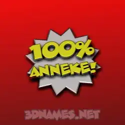 anneke in 100 Percent style - 3D name wallpaper
