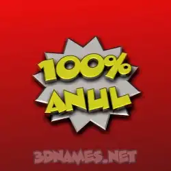 anul in 100 Percent style - 3D name wallpaper
