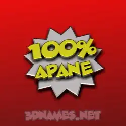 apane in 100 Percent style - 3D name wallpaper