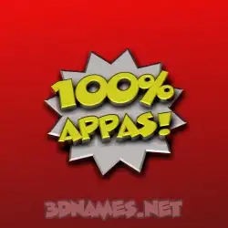 appas in 100 Percent style - 3D name wallpaper