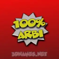 arbi in 100 Percent style - 3D name wallpaper