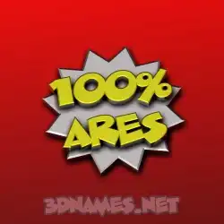 ares in 100 Percent style - 3D name wallpaper
