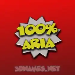 aria in 100 Percent style - 3D name wallpaper