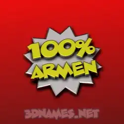 armen in 100 Percent style - 3D name wallpaper