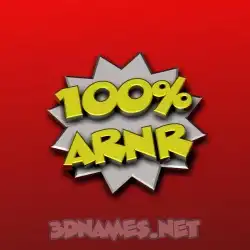 arnr in 100 Percent style - 3D name wallpaper