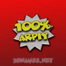 arpiy in 100 Percent style - 3D name wallpaper