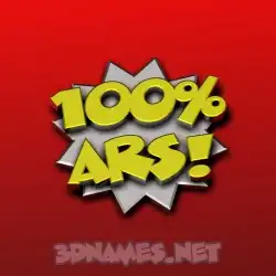 ars in 100 Percent style - 3D name wallpaper