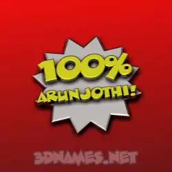 arunjothi in 100 Percent style - 3D name wallpaper