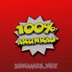 arunraj in 100 Percent style - 3D name wallpaper
