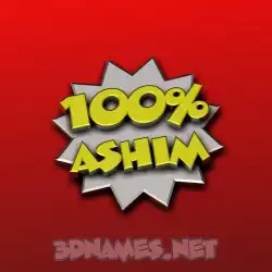 ashim in 100 Percent style - 3D name wallpaper