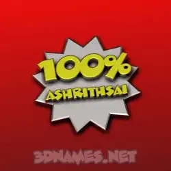 ashrithsai in 100 Percent style - 3D name wallpaper