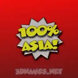 asia in 100 Percent style - 3D name wallpaper