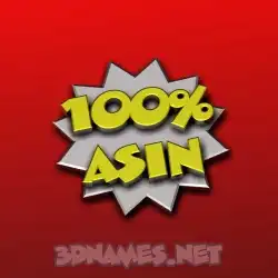 asin in 100 Percent style - 3D name wallpaper