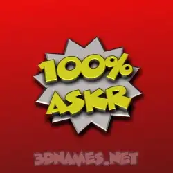 askr in 100 Percent style - 3D name wallpaper
