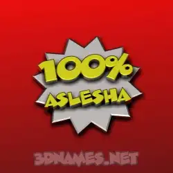 aslesha in 100 Percent style - 3D name wallpaper