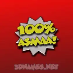 asmaa in 100 Percent style - 3D name wallpaper