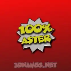 aster in 100 Percent style - 3D name wallpaper