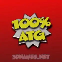 atg in 100 Percent style - 3D name wallpaper
