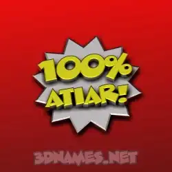 atiar in 100 Percent style - 3D name wallpaper