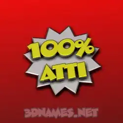 atti in 100 Percent style - 3D name wallpaper