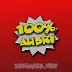aubri in 100 Percent style - 3D name wallpaper