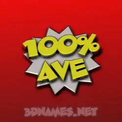 ave in 100 Percent style - 3D name wallpaper