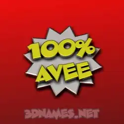 avee in 100 Percent style - 3D name wallpaper