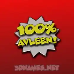 avleen in 100 Percent style - 3D name wallpaper