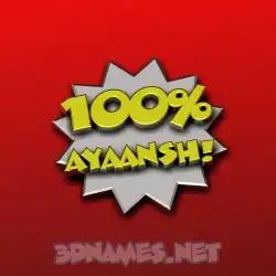 ayaansh in 100 Percent style - 3D name wallpaper