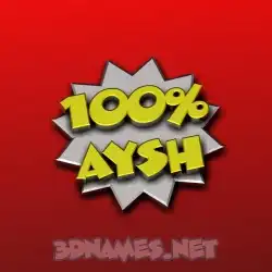 aysh in 100 Percent style - 3D name wallpaper