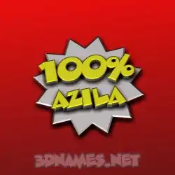 azila in 100 Percent style - 3D name wallpaper